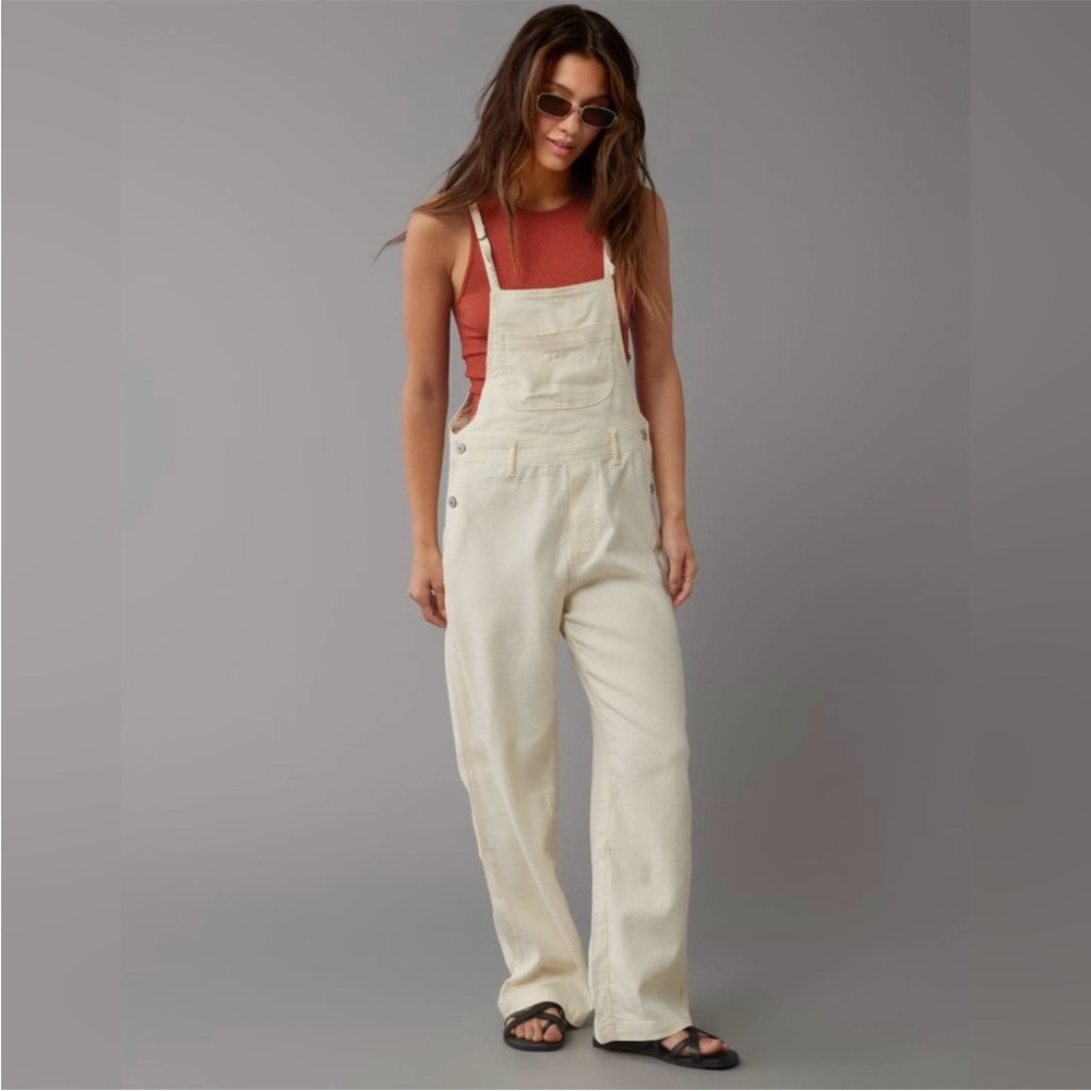 Linen Cotton Blend Overalls